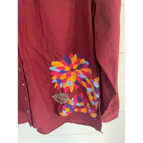 NWT Anthropologie Maeve Embroidered Button Down‎ Shirt, Size 6, $130 - Picture 9 of 9